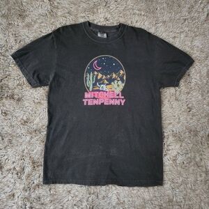 Mitchell Tenpenny Comfort Colors Gray Acid Wash Band Tee Unisex Size Medium